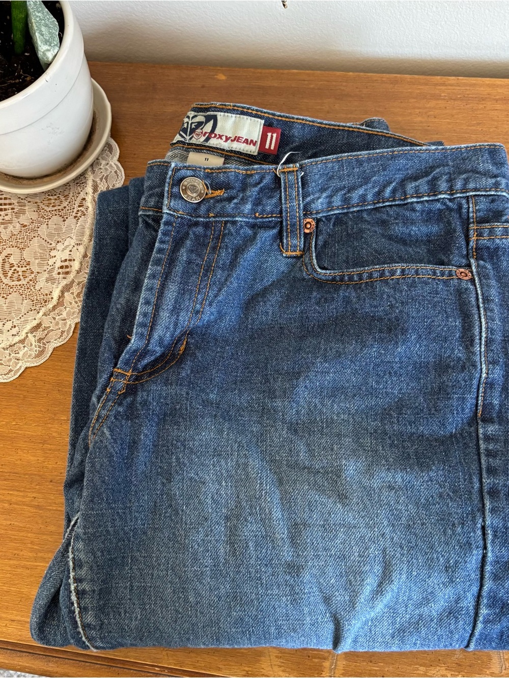 Roxy women’s Y2K Blue Denim Jeans